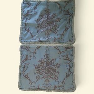 Vintage Springmaid Elegant Blue and Gray 2 Shams.